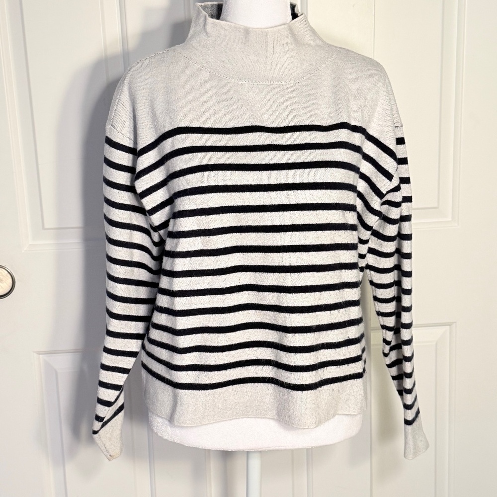 Madewell Sweater with Black Stripe - XXS (Oversized)